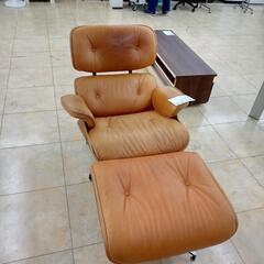 ★ジモティ割あり★  椅子　オットマン付き 茶 H63×D70×...