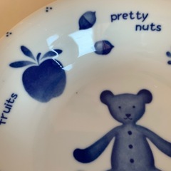 テディベア　クマ柄　カレー皿の画像