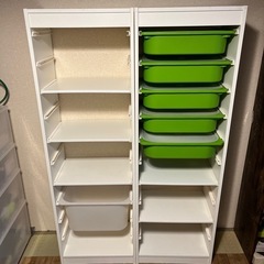 IKEA トロファスト2つ　小Box5　大Box1　蓋5枚　板5枚