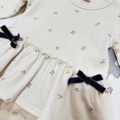 〈49〉ベビー服　petit main　長袖チュニック　90の画像