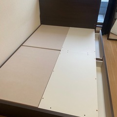 ニトリ　セミダブル収納付ベッドフレーム