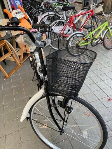 ?21テクノロジー?26インチ自転車(黒)?ダイナモライト?鍵付き?1217