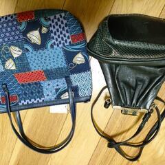 手さげバック　ハンドバック　民芸　綿100  ビニール　の画像