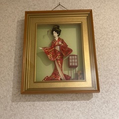 壁飾り日本人形差し上げます