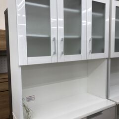 ★ジモティ割あり★ ニトリ   食器棚   ホワイト   H200×W100×D43   クリーニング済み KJ6994 
