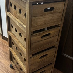 【値下　ゼロ円】直接受渡限定！　アンティーク　キッチンストッカー...