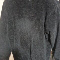 最終値引き黒の毛糸カーディガンの画像