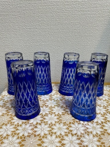 [お値打ち品]　プレミア江戸切子　(限定品)     6個セット　新品未使用品