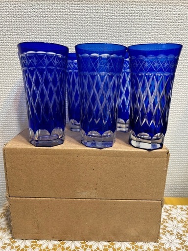 [お値打ち品]　プレミア江戸切子　(限定品)     6個セット　新品未使用品