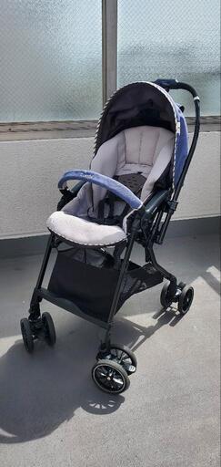 【中古】22年製 ベビーカーAB型 Combi スゴカルα 4キャス Light エッグショック Simplight 限定色