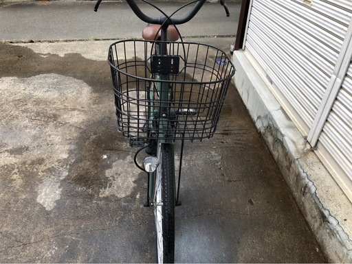 543  PALM TREE自転車ママチャリ26インチ　カーキボディー