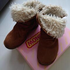 茶色系統　編み上げ　折返し　ブーツ　Size　37の画像