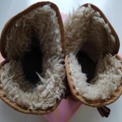 茶色系統　編み上げ　折返し　ブーツ　Size　37の画像