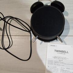 TWINBELL SPEAKER CLOCK ツインベルスピーカークロック 置時計 Bluetooth スピーカー 目覚まし時計 デジタルの画像