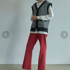 お値下げ　VACANCY ジャガードベスト　ブラックの画像