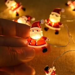 【可愛いサンタのクリスマスライト 1m 10LED 新品】⑤の画像