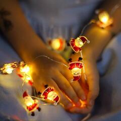 【可愛いサンタのクリスマスライト 1m 10LED 新品】⑤の画像