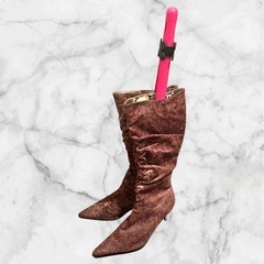 ブーツホルダー❤2本セット　ピンク 花型クリップ付き　フラワー　ブーツキーパーの画像