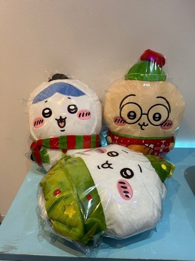 ラスト１セット！！早い者勝ち新品ちいかわ　クリスマスBIGぬいぐるみ　全３種コンプリートセット