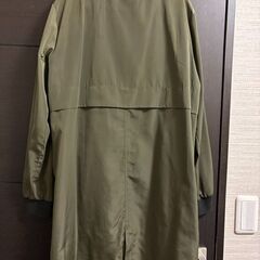 スタジャン風コート　ミリタリー　カーキー　Mの画像