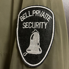 スタジャン風コート　ミリタリー　カーキー　Mの画像