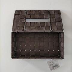 【新品未使用】ボックスティッシュケース(ブラウン)の画像