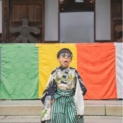 深大寺でアンティーク着物で七五三撮影