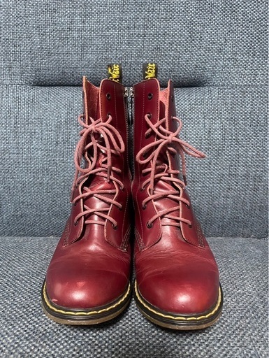 ブーツ　Dr. Martens バーガンディ レザーブーツ