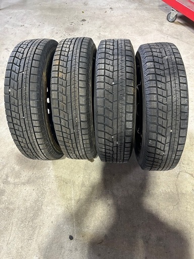 ヨコハマ スタッドレスタイヤ 165/65/15 IG60 バリ溝 2022年製　鉄ホイール付き（タイヤのみ、ホイールのみ可能）