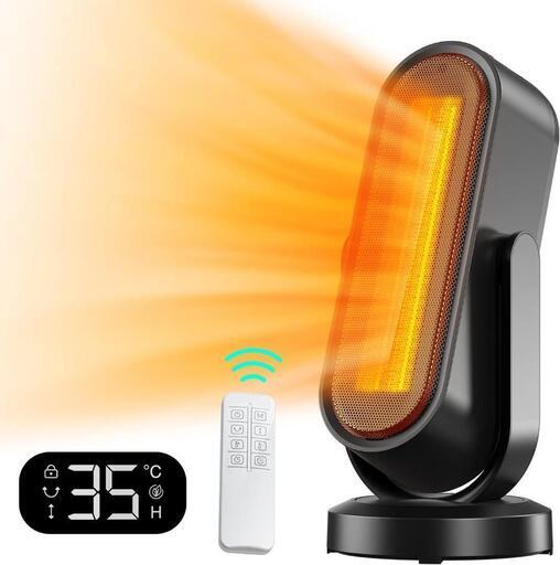 ☆★新品未使用★☆ セラミックヒーター 2秒速暖 DCモーター節電 電気ファンヒーター 上下左右首振