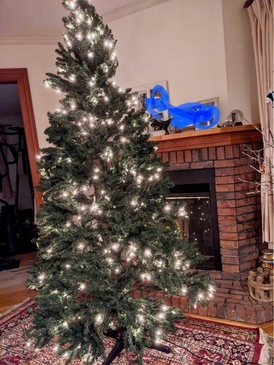 アメリカ購入ビッグな回転式230cmクリスマスツリー.処分予定のため早めに連絡ください