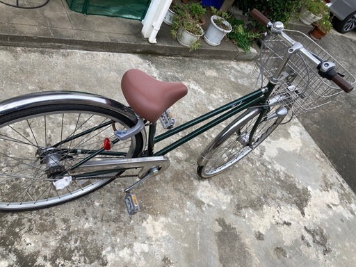 自転車　シティサイクル　グリーン