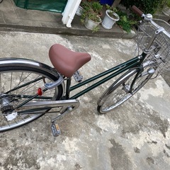 自転車　シティサイクル　グリーンの画像