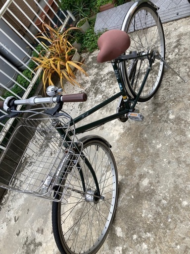 自転車　シティサイクル　グリーン