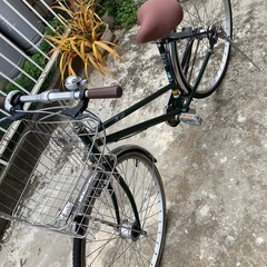 自転車　シティサイクル　グリーン