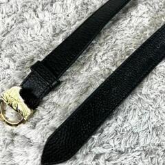 Versace  ヴェルサーチ ヴェルサーチェ　ウエスト　ベルト ゴールド金具　バックル メンズ 34 85/100 ブラック　黒　レザー　本革　メデューサ★美品商品の画像