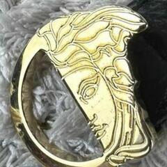 Versace  ヴェルサーチ ヴェルサーチェ　ウエスト　ベルト ゴールド金具　バックル メンズ 34 85/100 ブラック　黒　レザー　本革　メデューサ★美品商品の画像