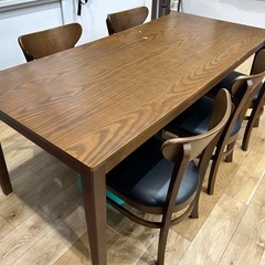 【取引中】ダイニングテーブルセット、椅子6脚付きの画像