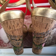 🌺coachコーチ2️⃣ウェッジソール　アンクルストラップ厚底サンダルアンクルストラップ🌺正規品の画像