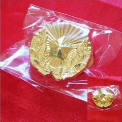 署長章　金メッキ　レプリカ　徽章・胸章　小袋未開封品　追加◆警部補◆警部◆張り付けバッチ【映画撮影用小道具】いきなげお値下げN.Gの画像