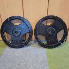 筋トレ バーベルプレート 20キロ×2 ベンチプレス スクワット デッドリフト ダンベル トレーニングの画像