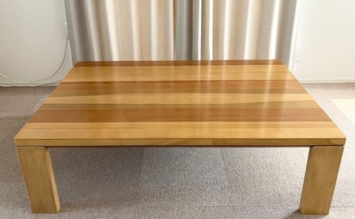 【美品】こたつ 天然木　折りたたみ 120×80