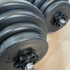 ダンベル(可変式、片方Max20kg×2)の画像