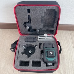 ①レーザー墨出し器 グリーンレーザー墨出し器 フルライン 4x360° 16ライン 4D 小型 レーザー水平器 レーザーレベル 高輝度 自動補正 無段階輝度調整の画像
