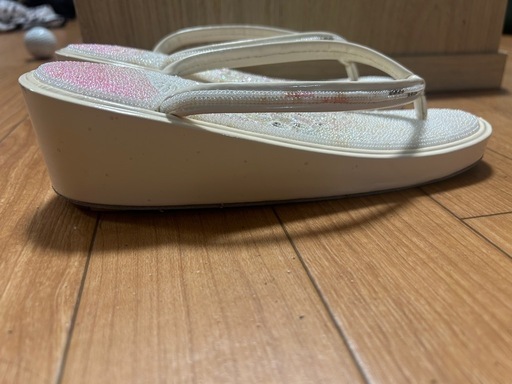 ビーズ装飾草履とポーチセット