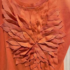 【新品未使用】洋服　シャツ②オレンジ（レディース）【値下げ1,000円】の画像