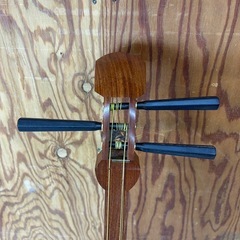 k1123603  【ジャンク】三味線   三味線 中古木製伝統 楽器民族楽器伝統楽器 レトロ ディスプレイ 津軽三味線 中古 現状品の画像