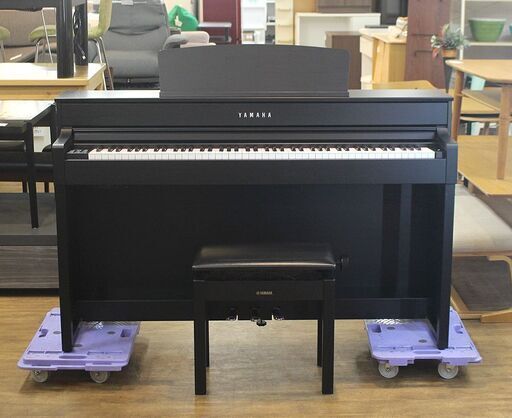 (Y)北大前! 札幌 引取 YAMAHA ヤマハ Clavinova クラビノーバ 電子ピアノ CLP-545B 2016年製 ブラックウッド調仕上げ 椅子付 楽器 鍵盤 2059890