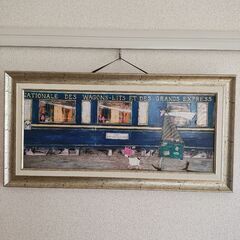 イギリス製グラスペインティング① ヨット 額入り 絵画 インテリア