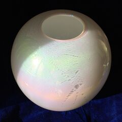 【訳あり】KURATA Craft Glass オパールカラーの花瓶 花器 フラワーベース オブジェ ハンドメイドの画像
